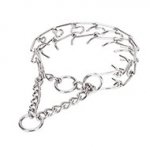 "Metal Thorns" Chrome Plated Pinch Collar - 1/9 inch (3 mm) link diameter