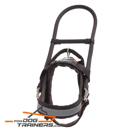 "Don't Be Afraid" Black Nylon Harness for Guide Dog