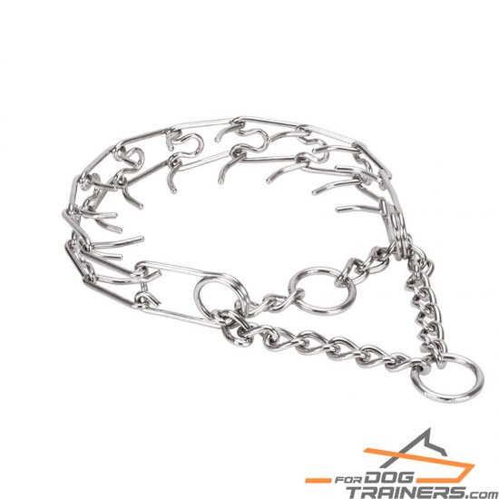 "Firm Action" Stainless Steel Pinch Collar for Medium Sized Dogs - 1/9 inch (3 mm) link diameter