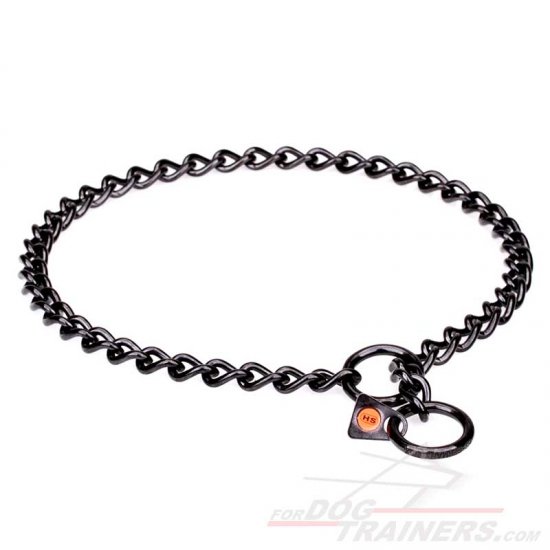 "Iron Trainer" Canine Fur Saver Made of Black Stainless Steel - 1/8 inch (3 mm) wire diameter