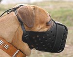 Leather dog muzzle "Dondi" style For Bullmastiff - M55