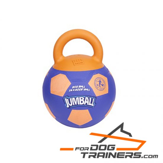 Extra Durable Rubber Skin Jumball Dog Ball with Easy Grib Handle