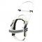 White Nylon Dog Harness with Reflective Tape and Removable Patches