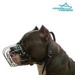 Lightweight Wire Basket Amsatff Muzzle for Comfortable and Safe Walking and Training