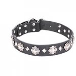 'Code of Chivalry' FDT Artisan Embellished Leather Dog Collar