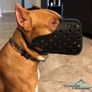 Attack Training Leather Pitbull Muzzle for Big Breeds