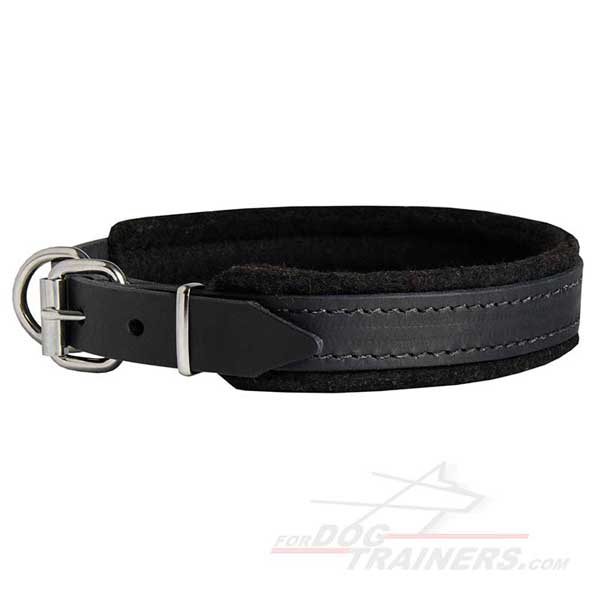 Durable Leather Dog Collar Fittings Stitched