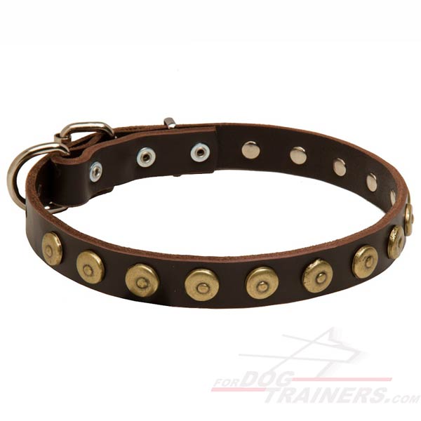 Leather Collar with circles
