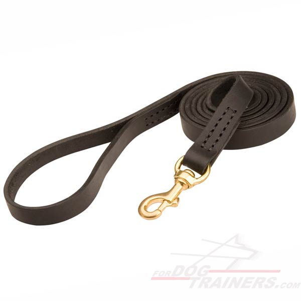 Hand-stitched leather leash