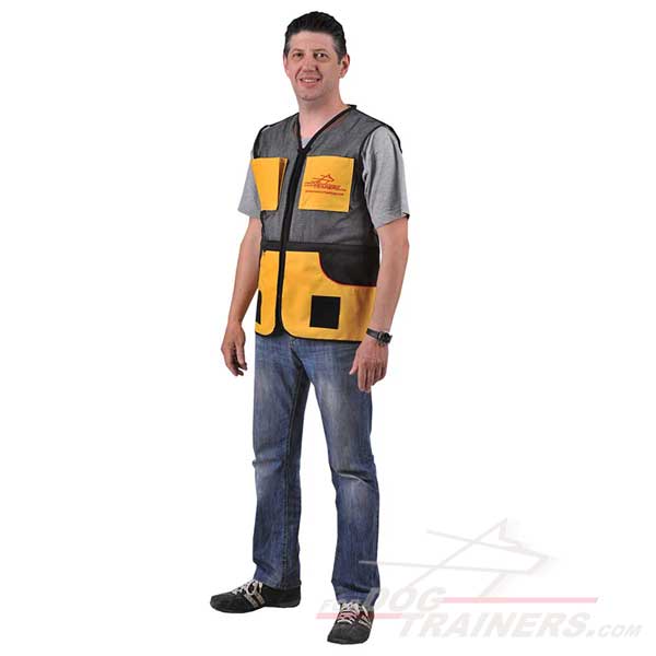 Synthetic dog training vest