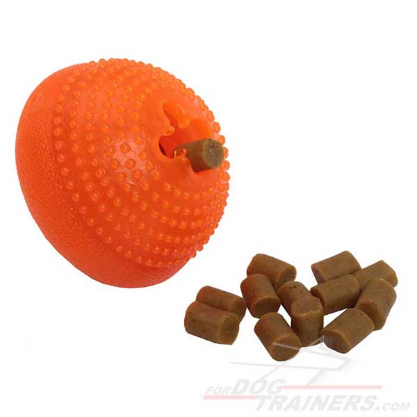 Treat Dispensing Rolling Dog Toy Shape