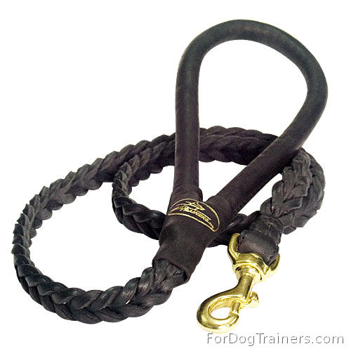 High quality leather dog leash